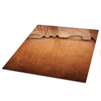 TISCHPLATTE 50x50 cm – Holzstruktur - Braun, Glas (50/50/0.4cm) - Wallfluent
