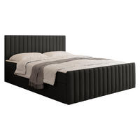 BOXBETT Tirulo Fix - Dunkelgrau/Schwarz, Holzwerkstoff/Kunststoff (140/200cm) - MIRJAN24