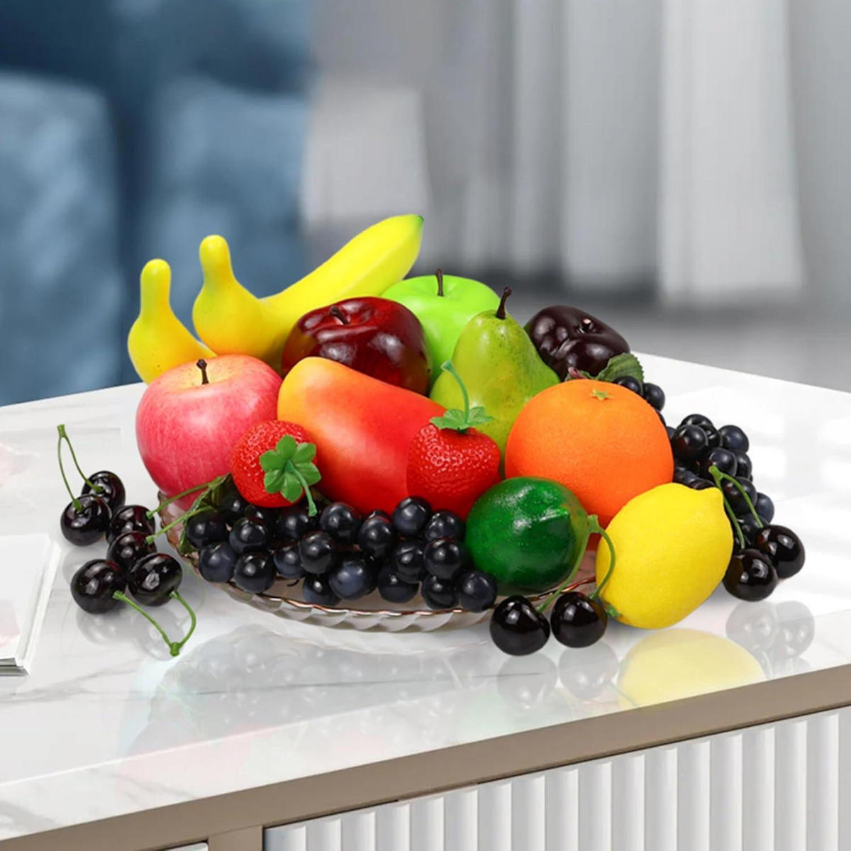 KÜNSTLICHE Früchte 20-teiliges Set - Multicolor, Kunststoff (8.5cm)