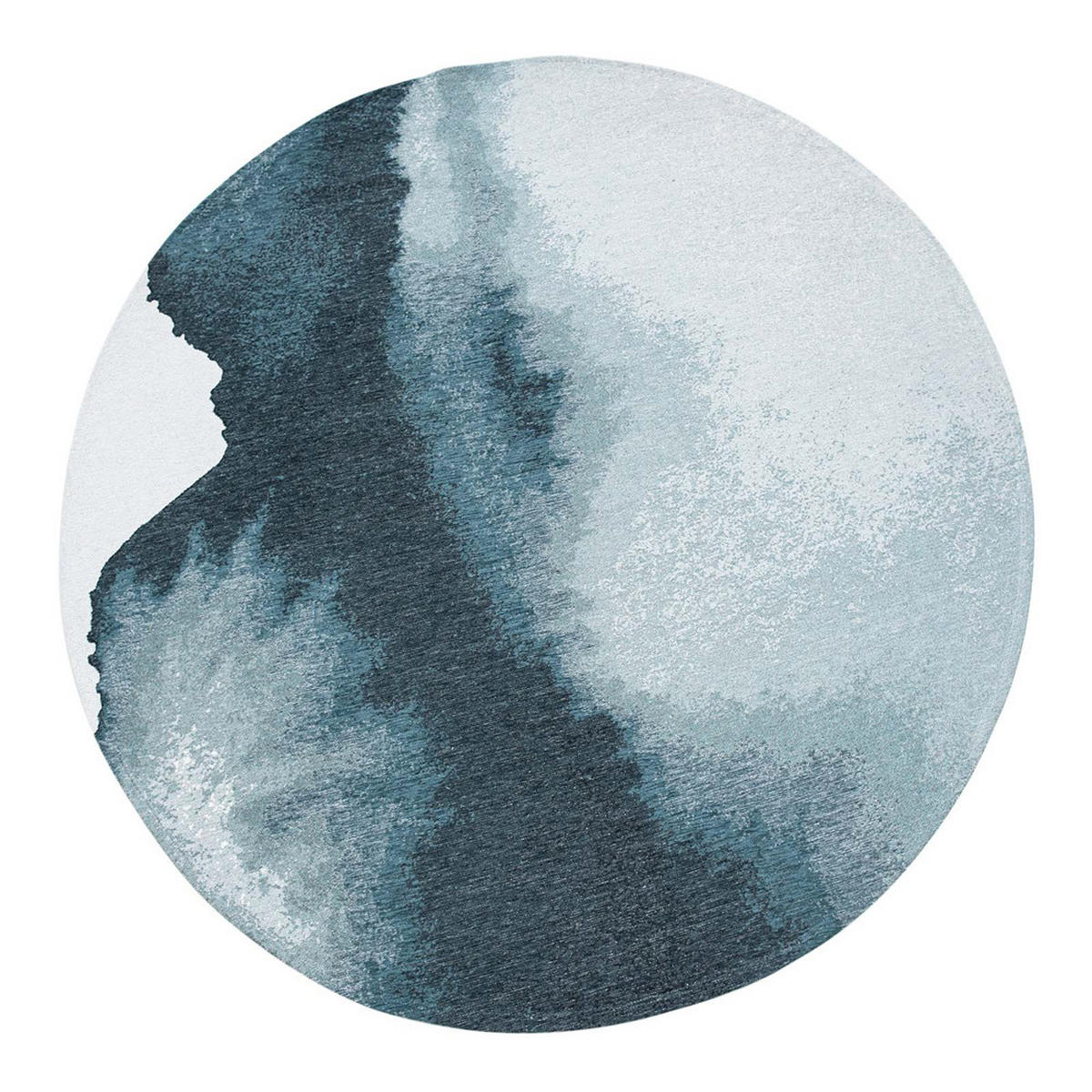 TEPPICH Inkjet Meditation 140/140 cm - Blau, Textil (140/140cm) - Louis De Poortere