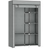 KLEIDERSCHRANK, Stoffschrank, Grau - Grau, Metall (43/162.5/103cm) - HOMCOM