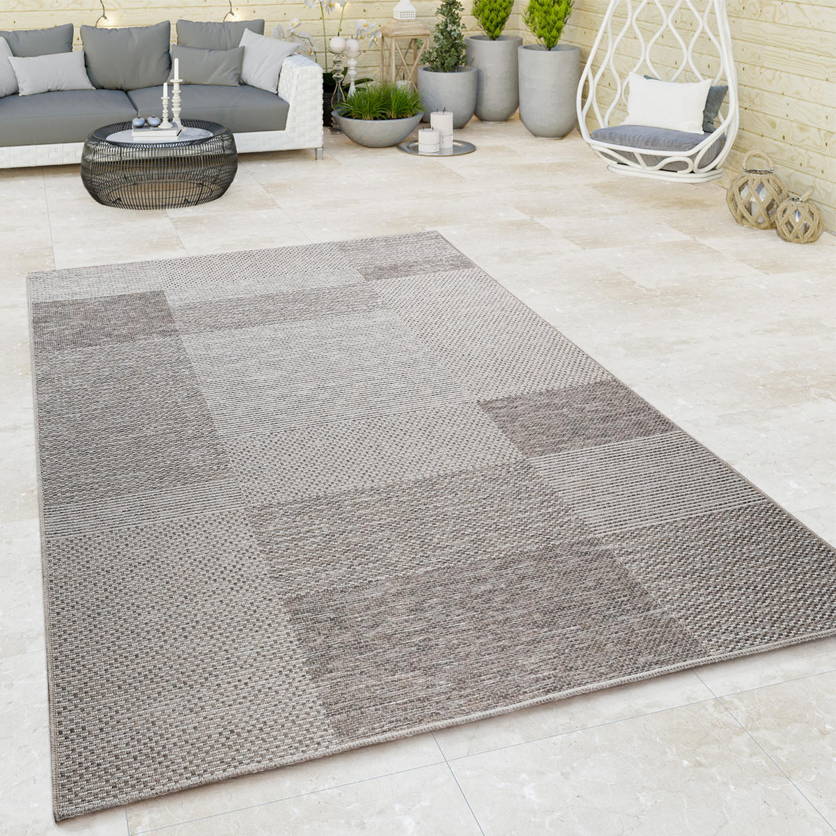 OUTDOORTEPPICH 80/150 cm Vermont 181 - Grau, Textil (80/150cm) - Paco Home