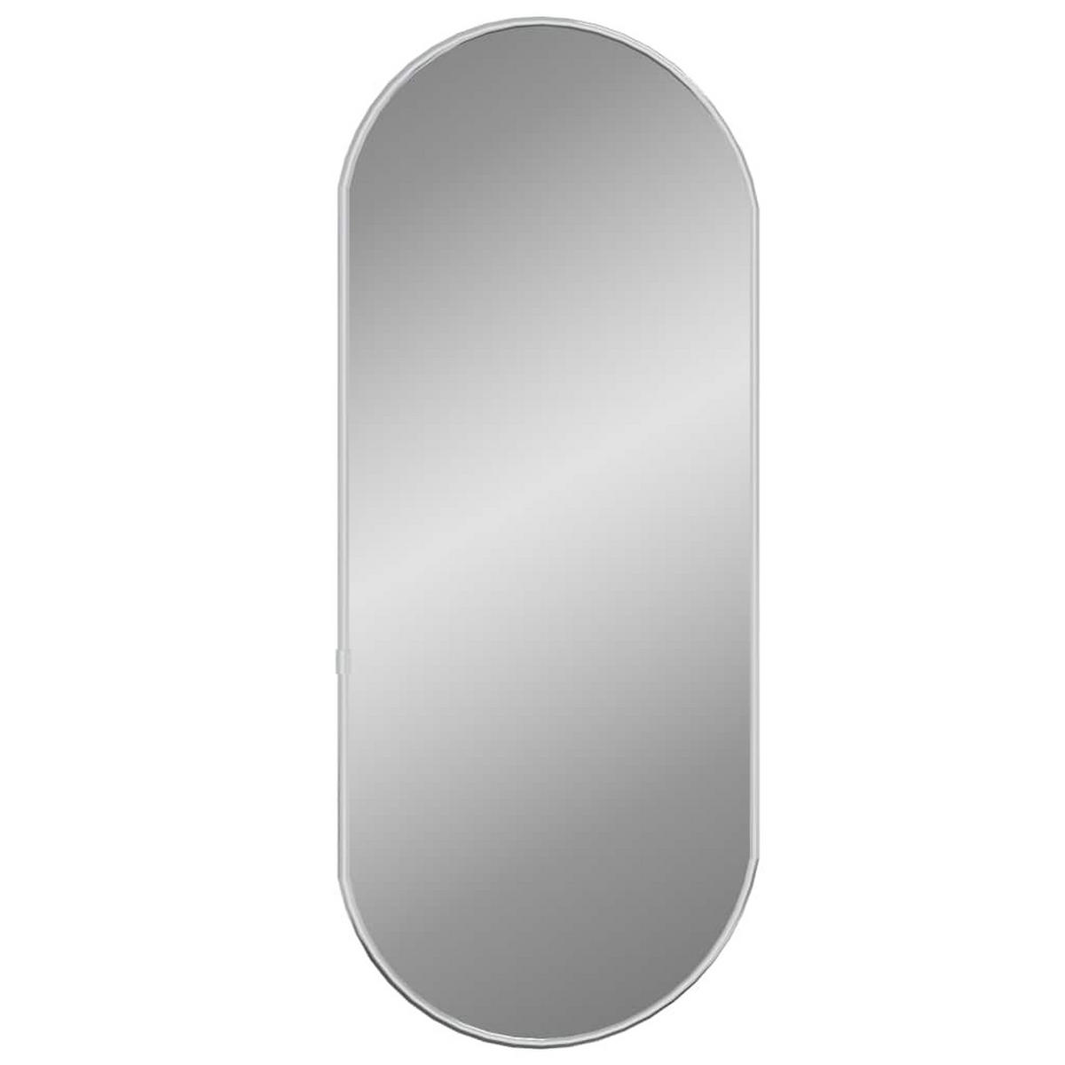 WANDSPIEGEL Silbern 60x25 cm Oval - Silberfarben, Glas (25/60/1cm) - furnicato