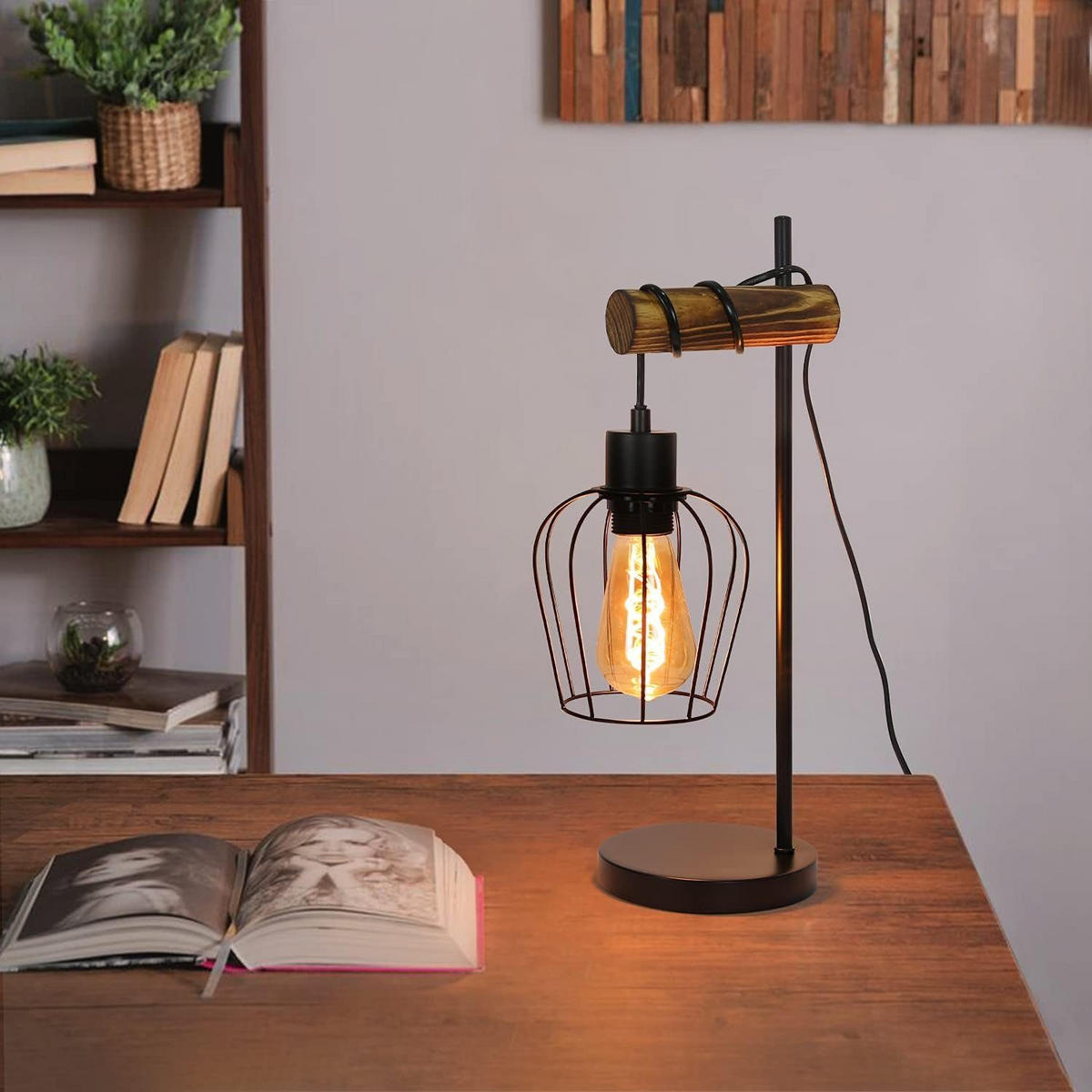 TISCHLEUCHTE Klarheit 20/20/46 cm - Schwarz, Metall (20/20/46cm) - Nettlife