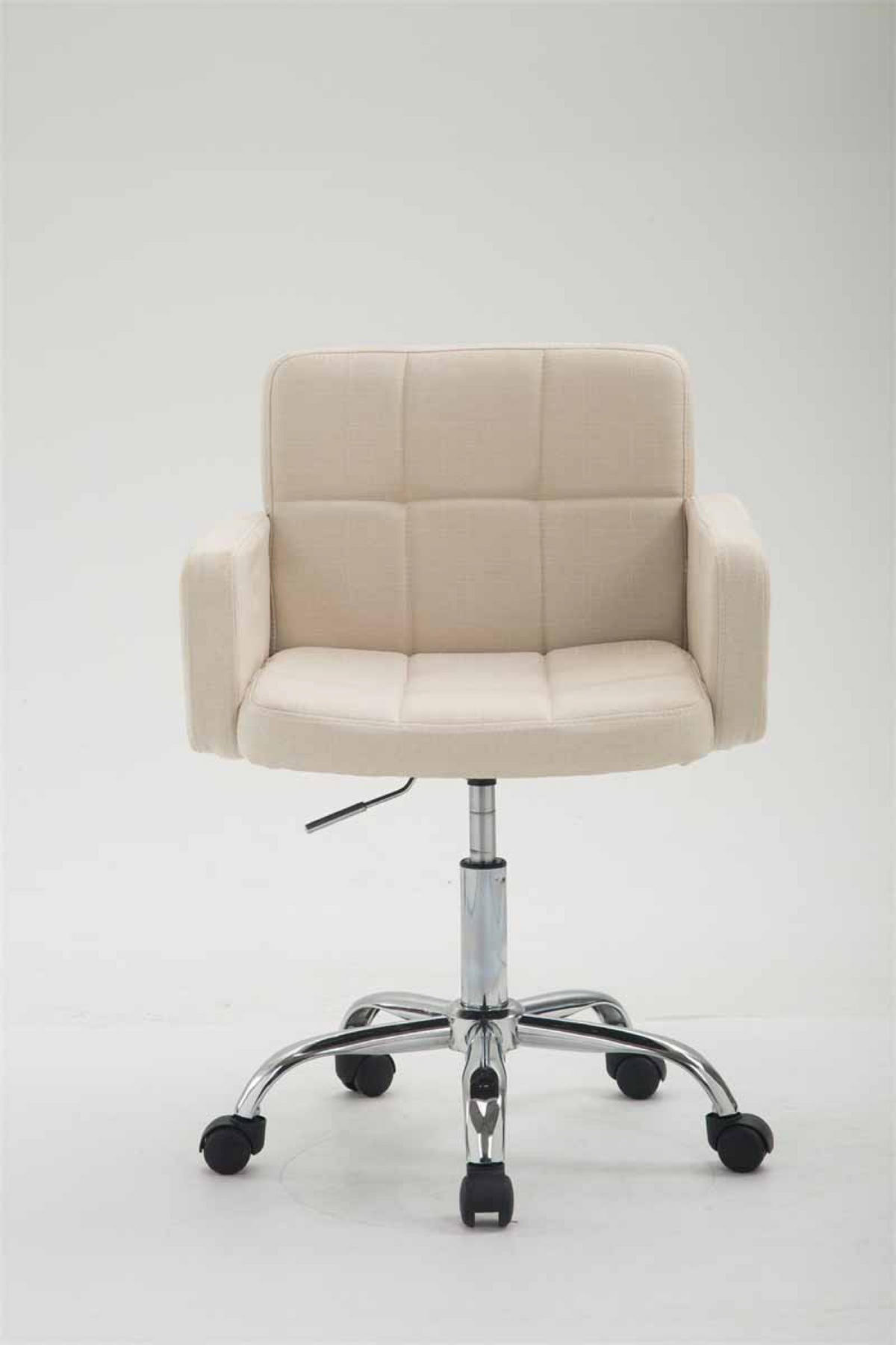 ARBEITSHOCKER Lausanne Stoff creme - Naturfarben, Metall (60/89/52cm) - TPFLiving