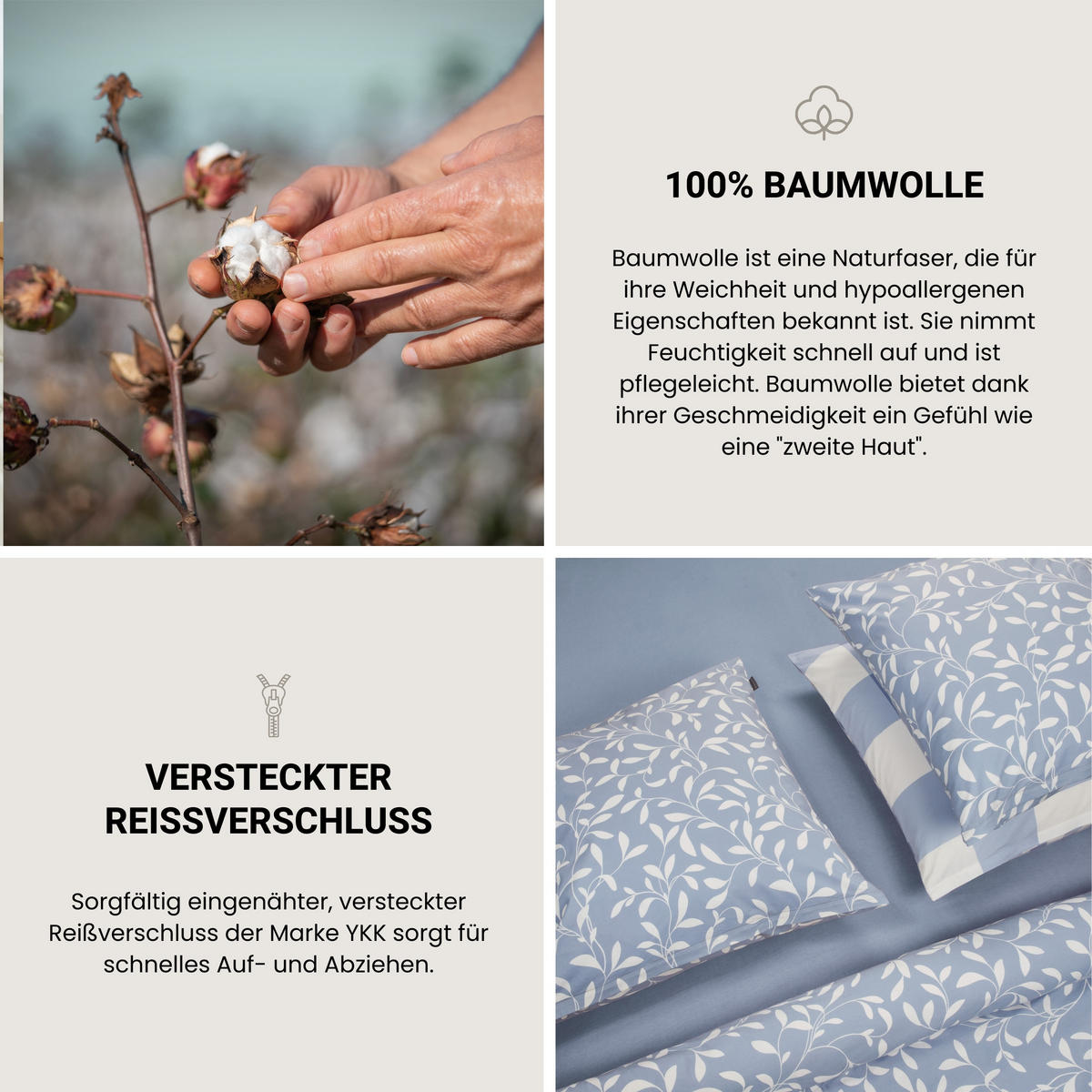 BETTWÄSCHESET Melvin - Renforcé - 2-teilig - 135 x 200 cm - Hellblau - Hellblau, Textil (135/200cm) - SCHIESSER