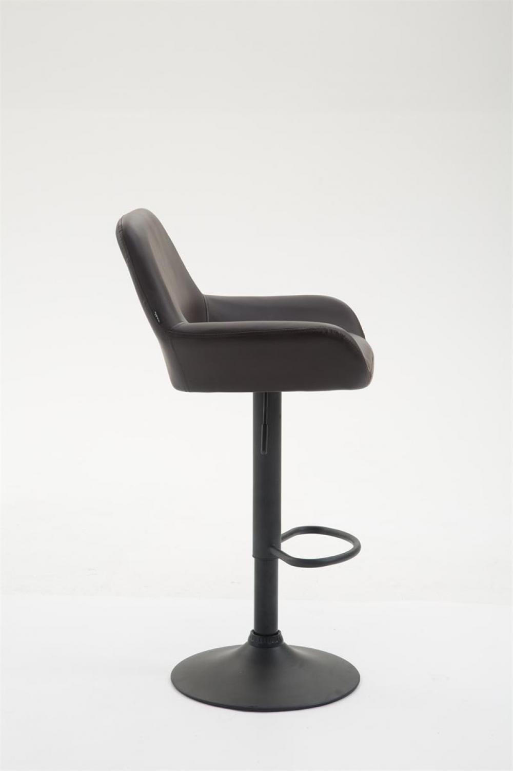BARHOCKER Lederlook braun - Schwarz/Braun, Textil/Metall (51/89/52cm) - CLP