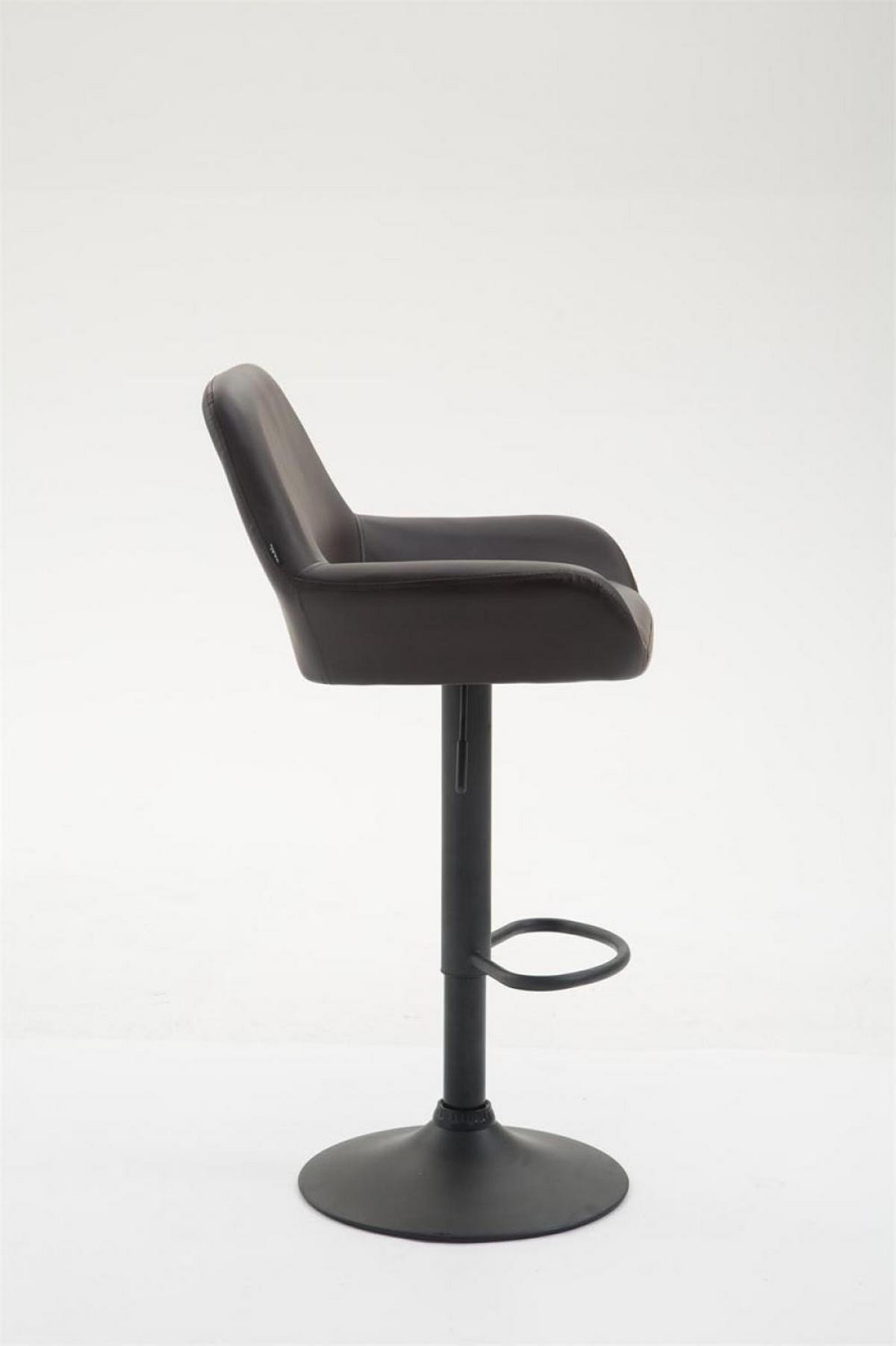 BARHOCKER Lederlook braun - Schwarz/Braun, Textil/Metall (51/89/52cm) - CLP
