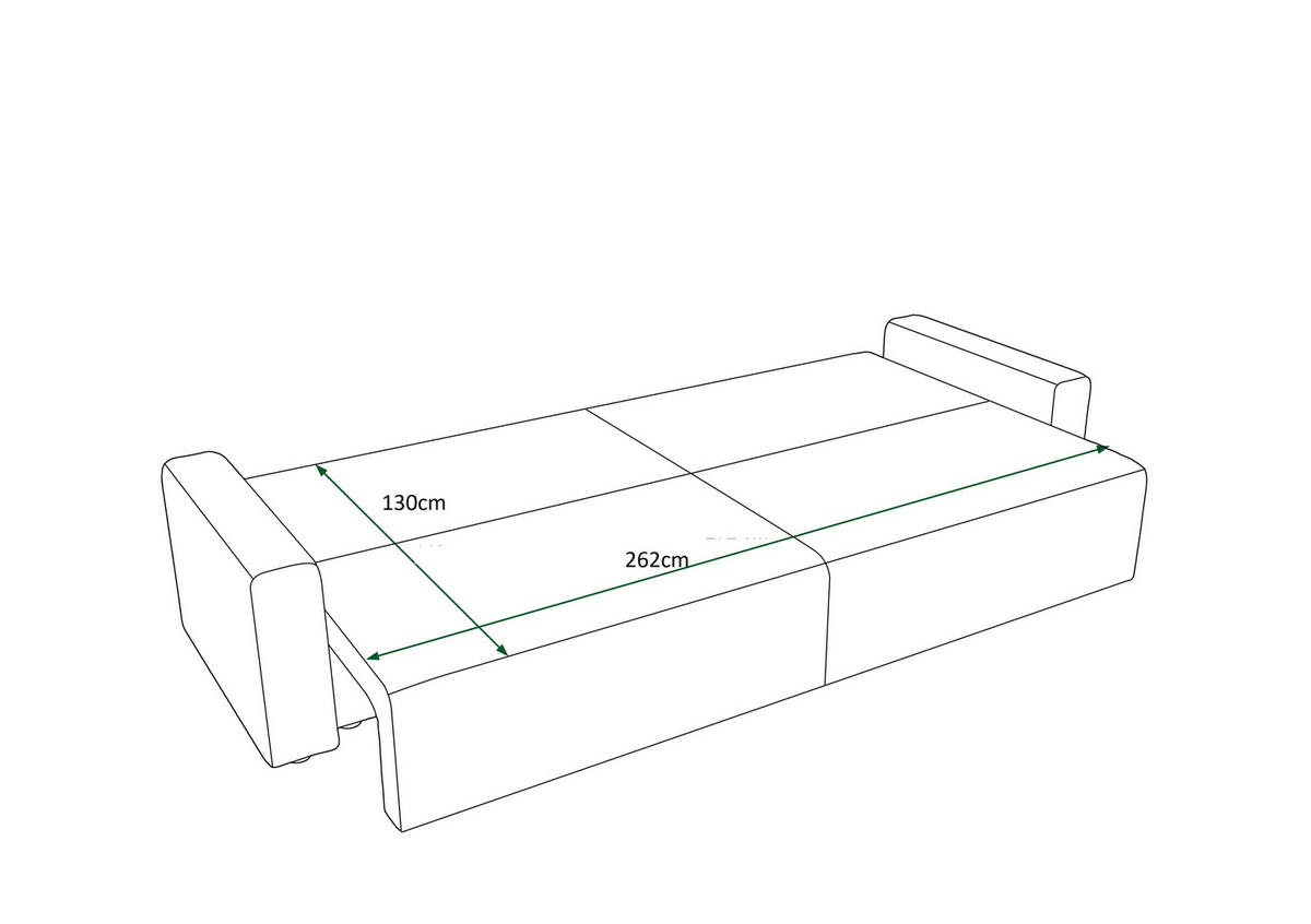 DOPPELSOFA Mira mit Schlaffunktion - Beige, Textil (292/90/85cm) - SIMKAM Furniture