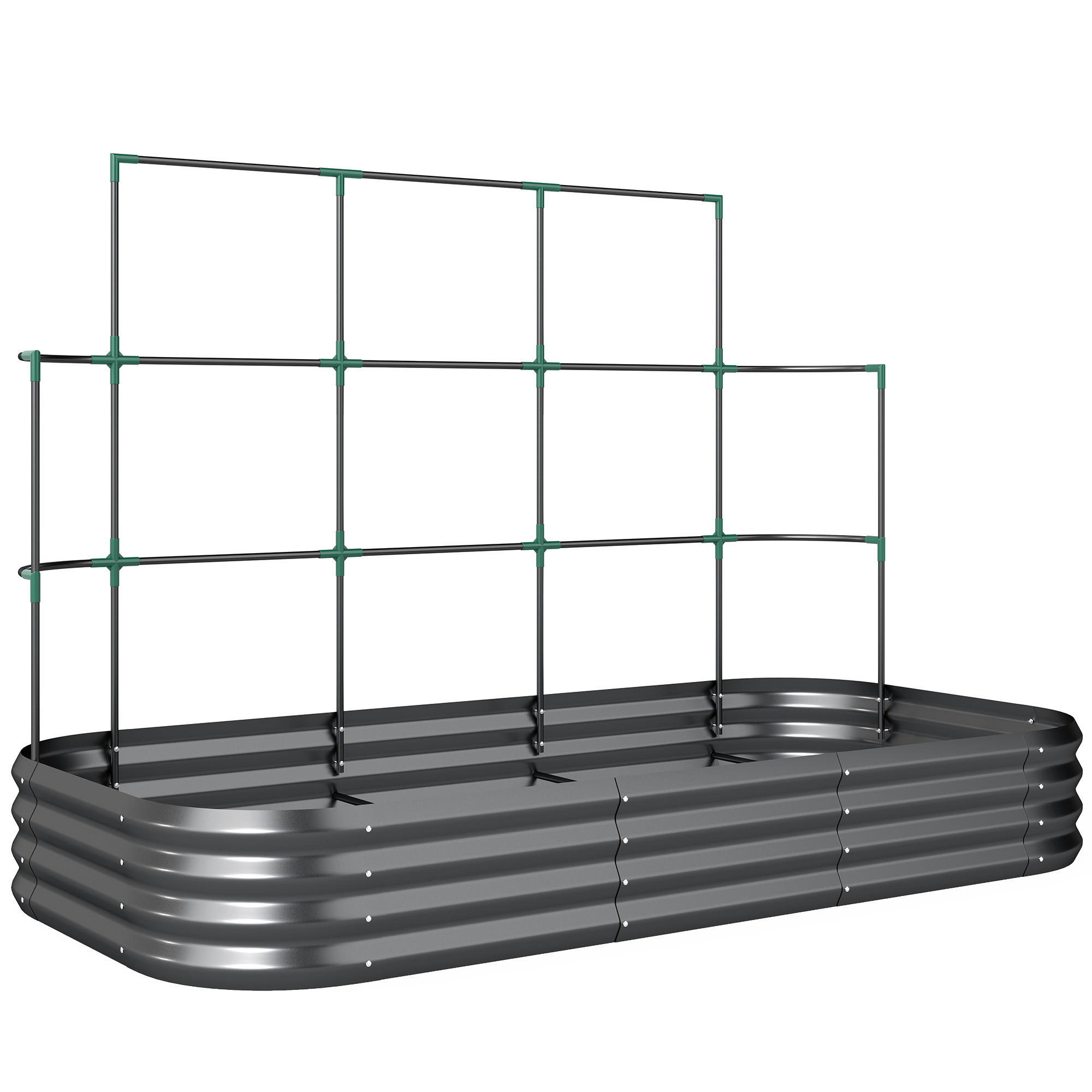 Outsunny Hochbeet Dunkelgrau 110x150x220 cm