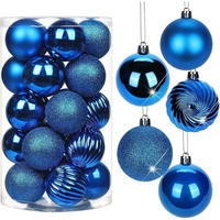 WEIHNACHTSKUGELN 25 Stück Blau 6 cm - Blau, Kunststoff (6/6/6cm)