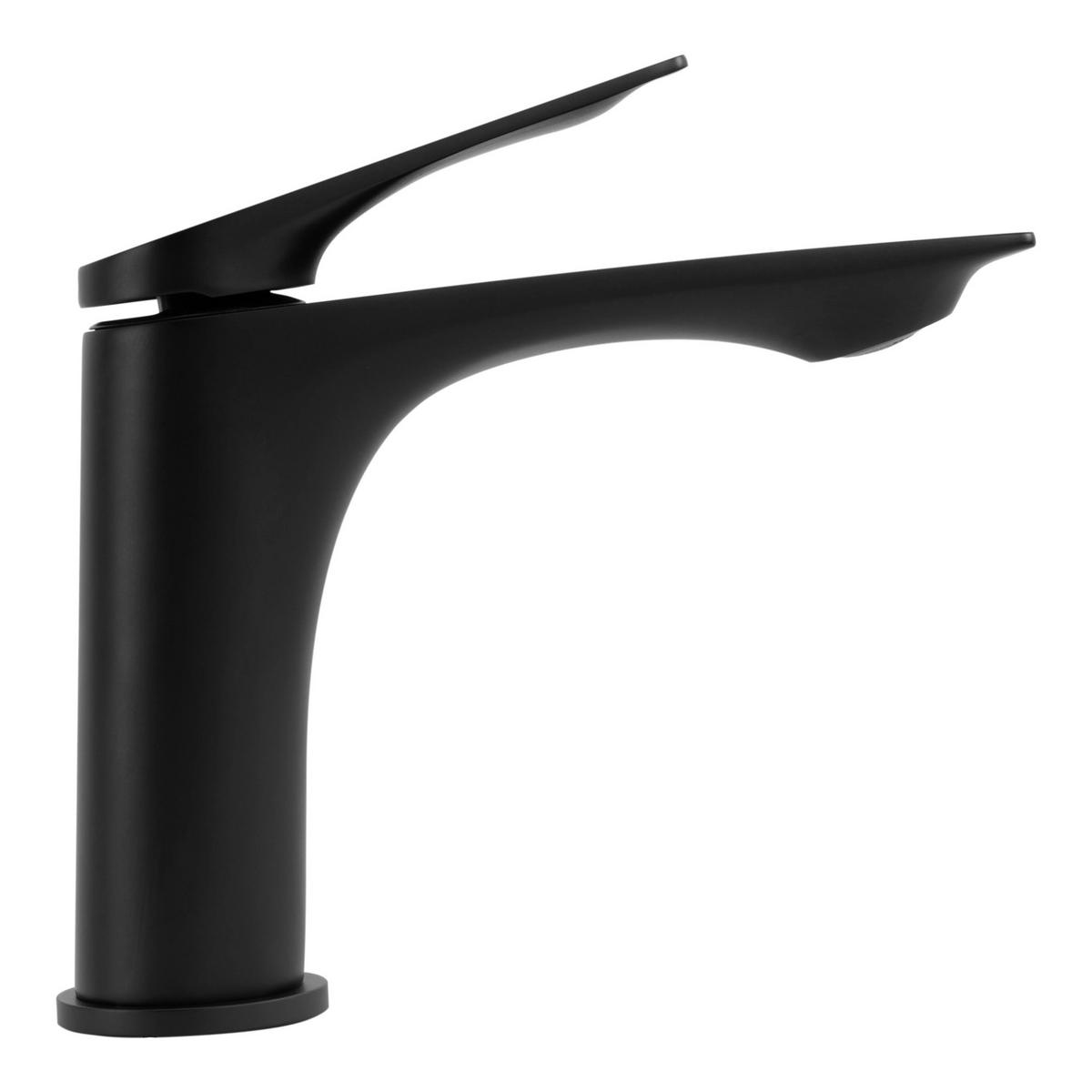 WASCHBECKENARMATUR Rea Avalon Black Low - Schwarz, Metall (17.5/16/17.5cm) - REA