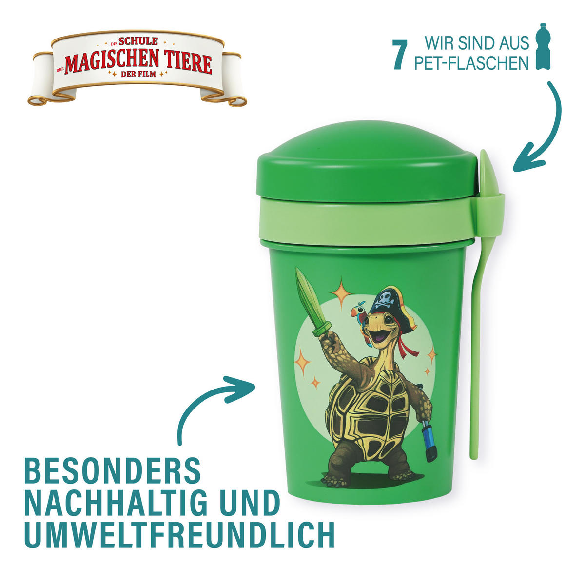 MÜSLIBECHER To Go 540 ml - Grün, Kunststoff (11.3/11/16cm) - Stoneline