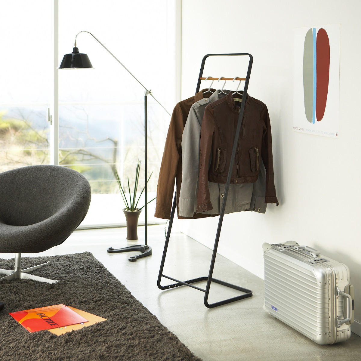 KLEIDERSTÄNDER - tower 40/40/140 cm - Schwarz, Metall (40/140/40cm) - Yamazaki