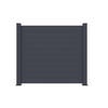 SICHTSCHUTZZAUN 3er-Set Niesen grau 1,9m H.170cm aluminium - Grau, Metall (567/166cm) - Casanoov