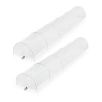2XFOLIENTUNNEL - Transparent, Kunststoff/Metall (40/47/370cm) - Relaxdays