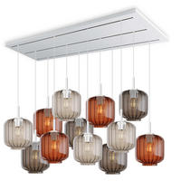 HÄNGELEUCHTE Velo 12-flammig Mehrfarbig Ø 20cm - Multicolor/Weiß, Glas (20/20/20cm) - s.luce