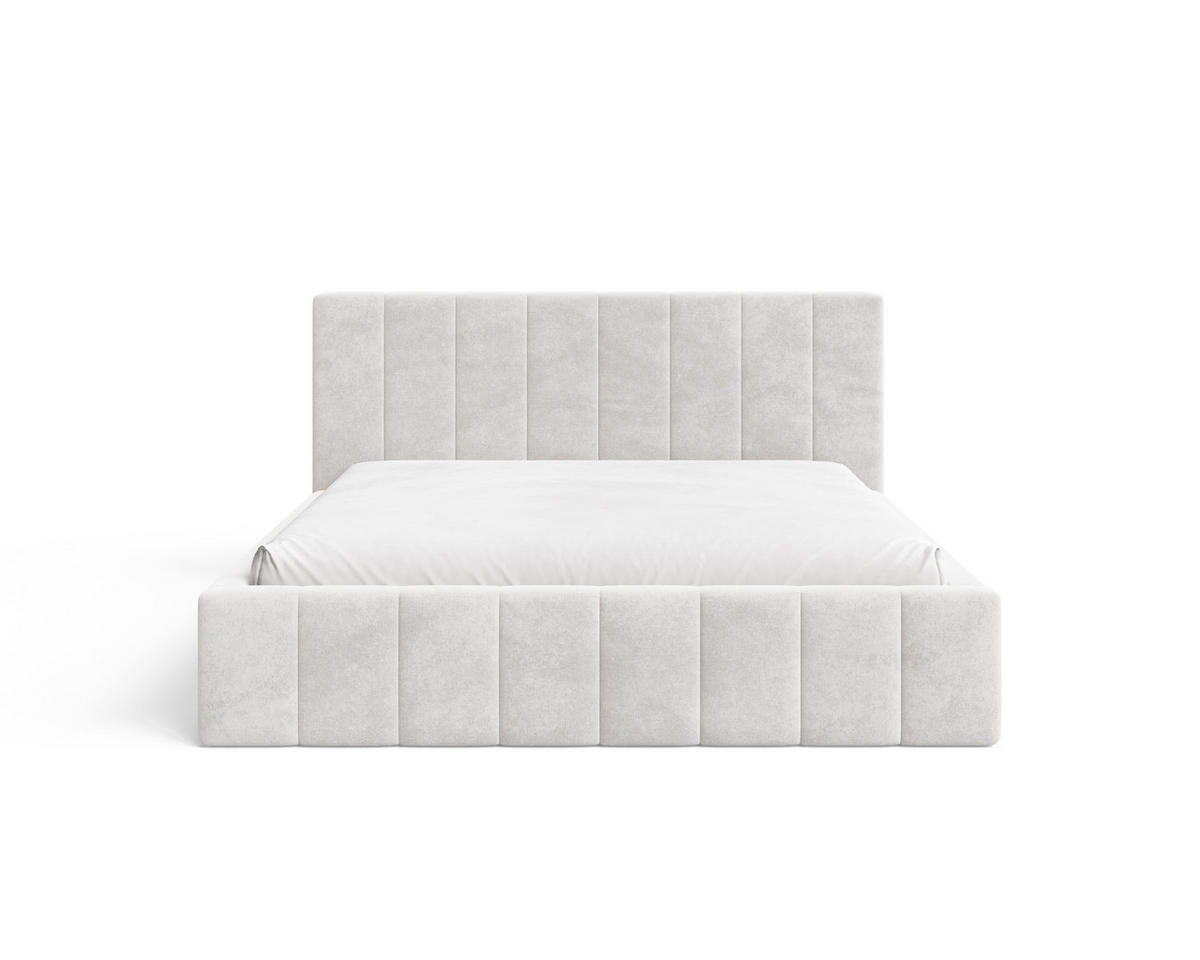 POLSTERBETT 01 180 x 200 cm – Flow – Bett mit Federmechanismus und Stauraum - Weiß, Holz (180/200cm) - ROYAL24_MARKT