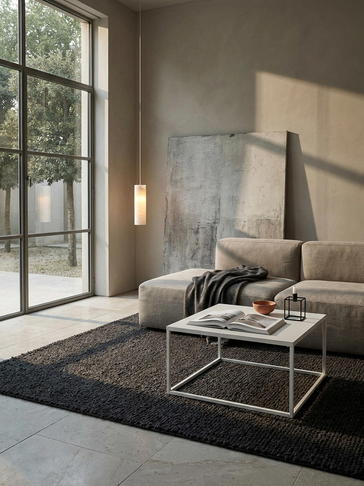 COUCHTISCH Weiß Metall Industrial 60x60x40 cm, Quadratisch - Weiß, Metall (60/60/40cm) - KADIMA DESIGN