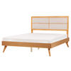 BETT mit Lattenrost 160/200 cm Hellbraun Poissy - Hellbraun/Beige, Holzwerkstoff (160/200cm) - Beliani