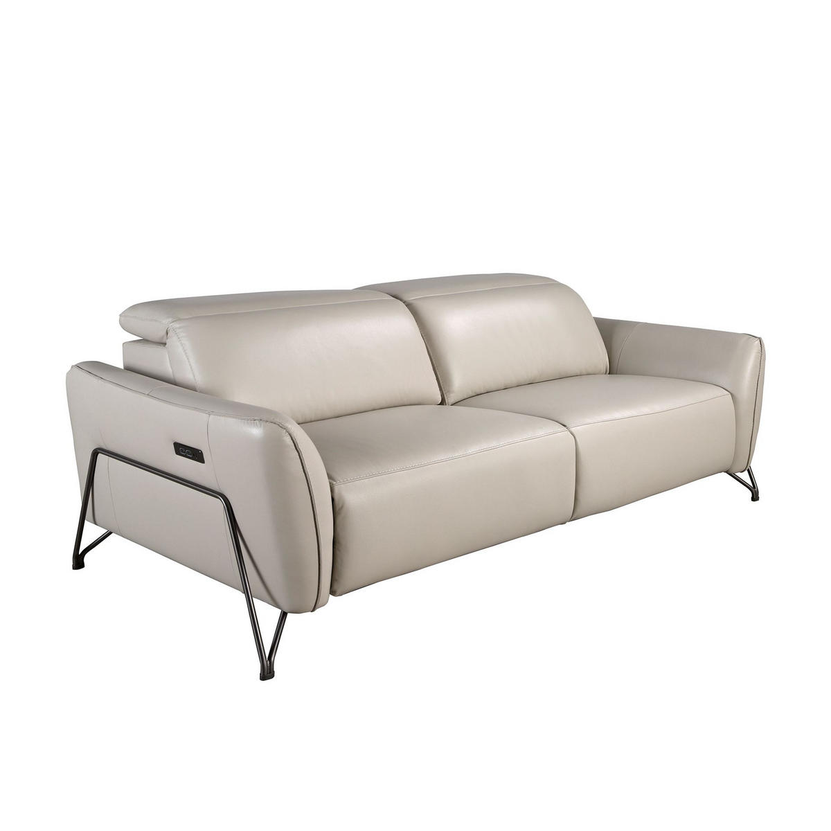SOFA 3-sitziges relaxsofa in leder sand 213/111/104 cm - Beige, Leder (213/104/111cm) - ANGEL CERDA