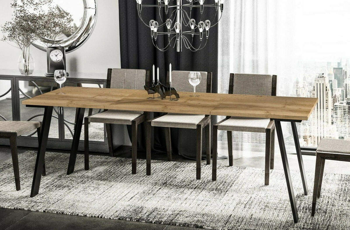 ESSTISCH Liwia ausziehbar bis 210 cm - Eiche Wotan, Holzwerkstoff (130/80/76cm) - Endo-Moebel