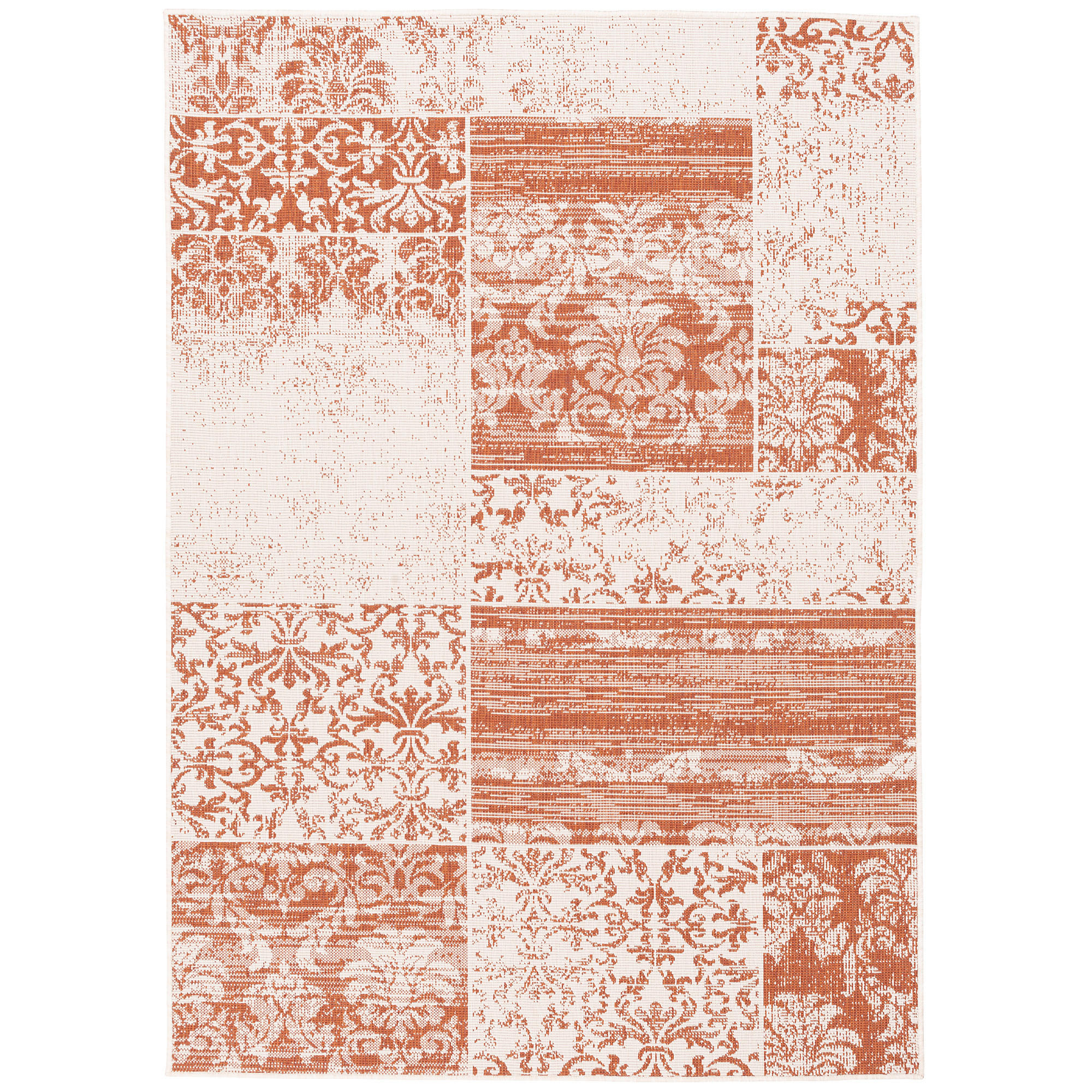 IN & OUTDOOR TEPPICH CARPETTO PATCHWORK - Terracotta, Textil (160/230cm) - Pergamon