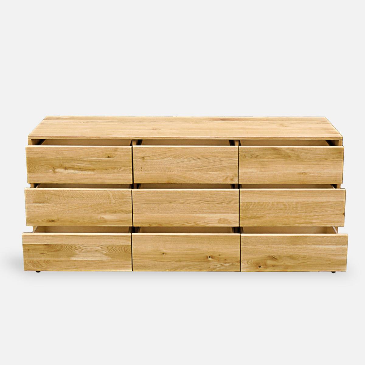 EICHENKOMMODE mit Schubladen auf metallischem Gestell MERIS III - Eichefarben, Holz (180/85/45cm) - Rawood Furniture