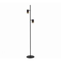 STEHLEUCHTE Elya, Schwarz und gold, 160cm - Goldfarben, Metall (160/25/160cm) - KOSILUM