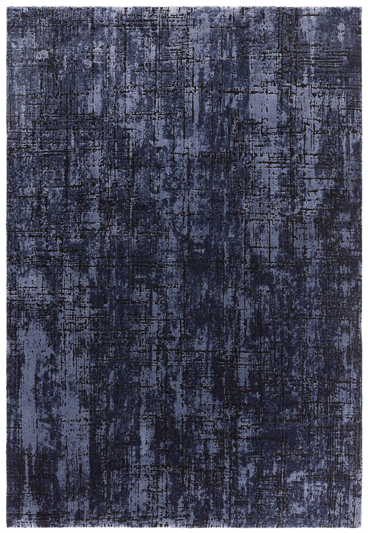 TEPPICH Polypropylen velours abstrakt TIBER-Rom, Dunkelblau 120x170 cm - Dunkelblau, Textil (120/170cm) - KADIMA DESIGN