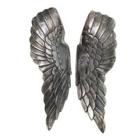 WANDDEKORATION FALLEN ANGEL Metall Silber 200 cm - Silberfarben, Metall (20/65/5cm) - riess-ambiente