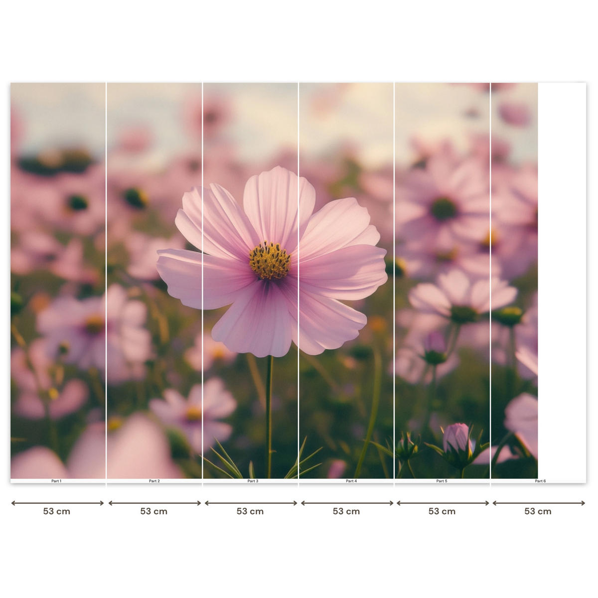 TAPETE - Blumen - Lila - Unscharf - 260x200 cm - Rosa, Papier (260/200cm) - OnlyWow