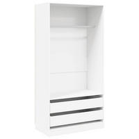 KLEIDERSCHRANK Weiss 100/50/200 Cm Holzwerkstoff - Weiß, Holzwerkstoff (50/200/100cm) - vidaXL