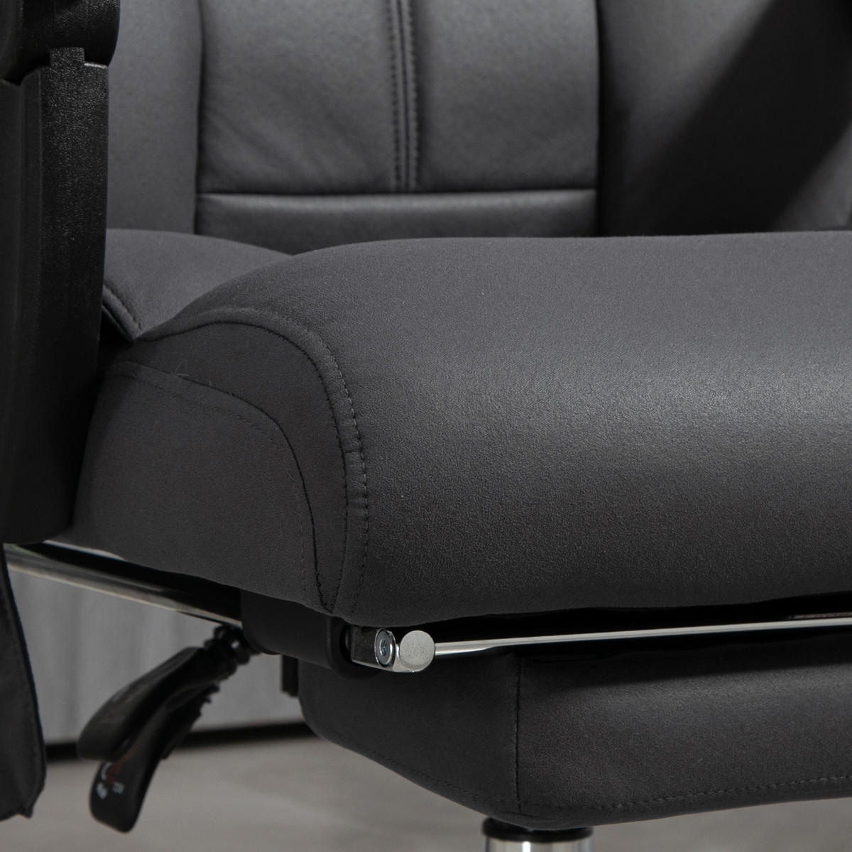 BÜROSTUHL mit Vibrationsmassage, Ergonomisch Schreibtischstuhl mit Liegefunktion - Dunkelgrau, Kunststoff (74/119/65cm) - Vinsetto