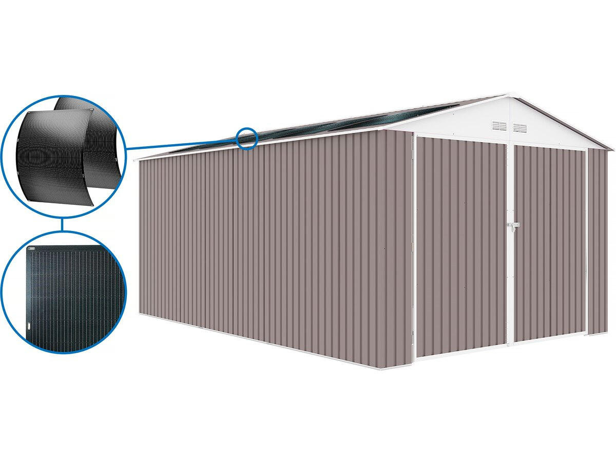 METALL-GARAGE PVC nevada - Hellgrau, Metall (310/235/470cm) - Habitat Garten