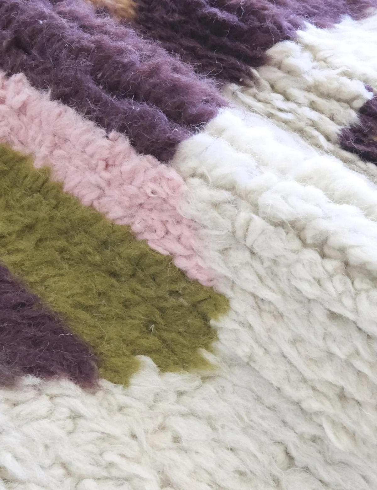 BERBERTEPPICH aus reiner Wolle 184x 232 cm - Grün, Naturmaterialien (184/232cm) - AFK Living