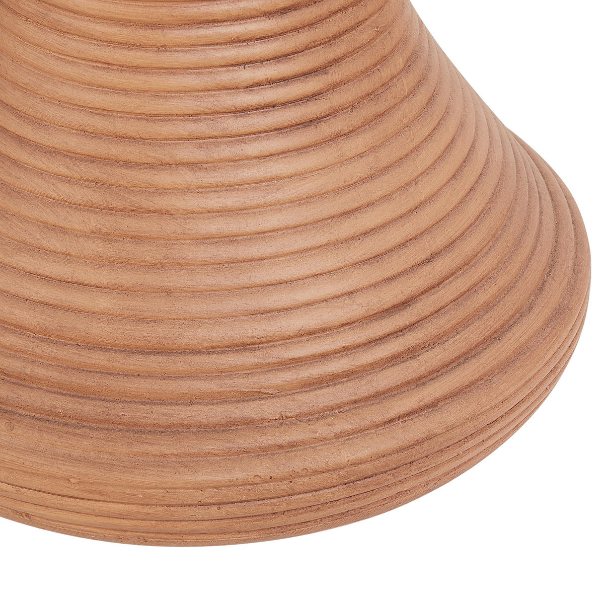 BEISTELLTISCH Beton heller Holzfarbton rund 40 cm Caldaro - Hellbraun, Stein (40/40/53cm) - Beliani