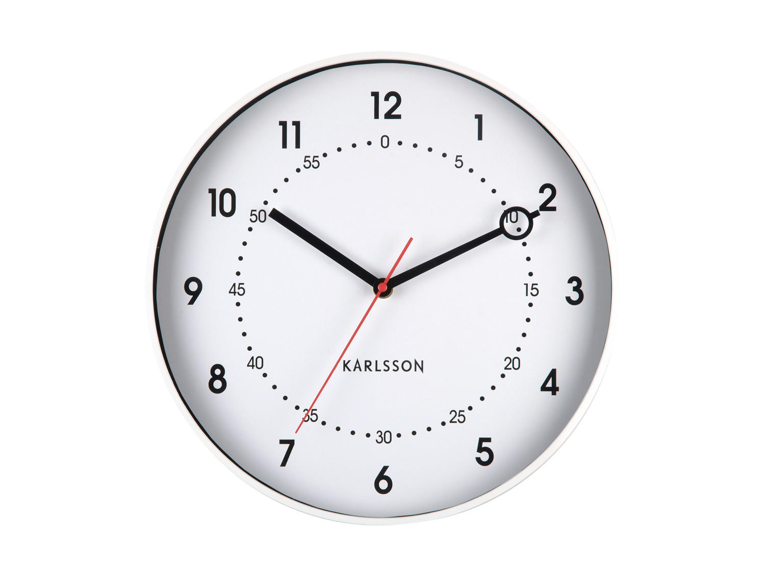 WANDUHR Fresco Weiß 31.5/31.5/ - Weiß, Kunststoff (31.5/31.5/31.5cm) - Karlsson