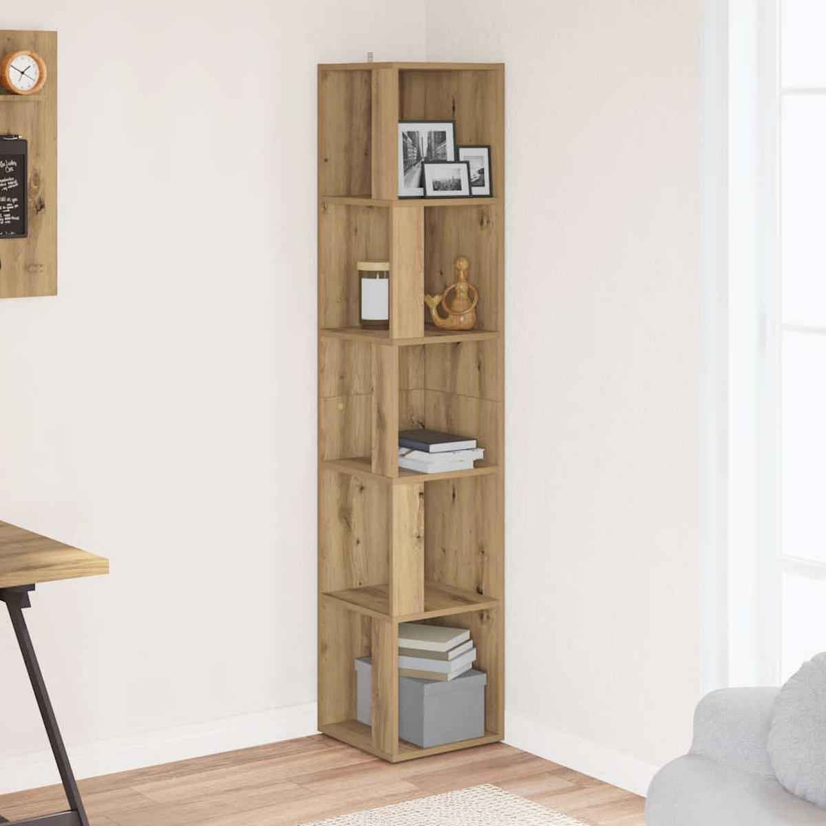ECKREGAL Artisan-Eiche 33/33/165 Cm Holzwerkstoff - Braun, Holzwerkstoff (33/165/33cm) - vidaXL