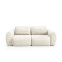 SCHLAFSOFA mit Bettkasten Creme - Creme/Schwarz, Holz/Holzwerkstoff (266/95/110cm) - Furnisell
