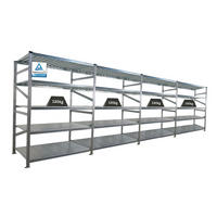 FACHBODENREGAL Proximo 200x600x80cm 5 Ebenen Fachlast 130 kg Beidseitig nutzbar Verzinkt - Silberfarben, Metall (600/200/80cm) - PROREGAL