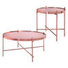 COUCHTISCH Kupfer 43/43/45 - 75/75/35 cm 2er Set - Kupferfarben, Metall (75/75/35cm) - WOMO-DESIGN