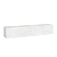 HÄNGELOWBOARD Evaton - Weiß Hochglanz, Holzwerkstoff (160/30/31.5cm) - [en.casa]