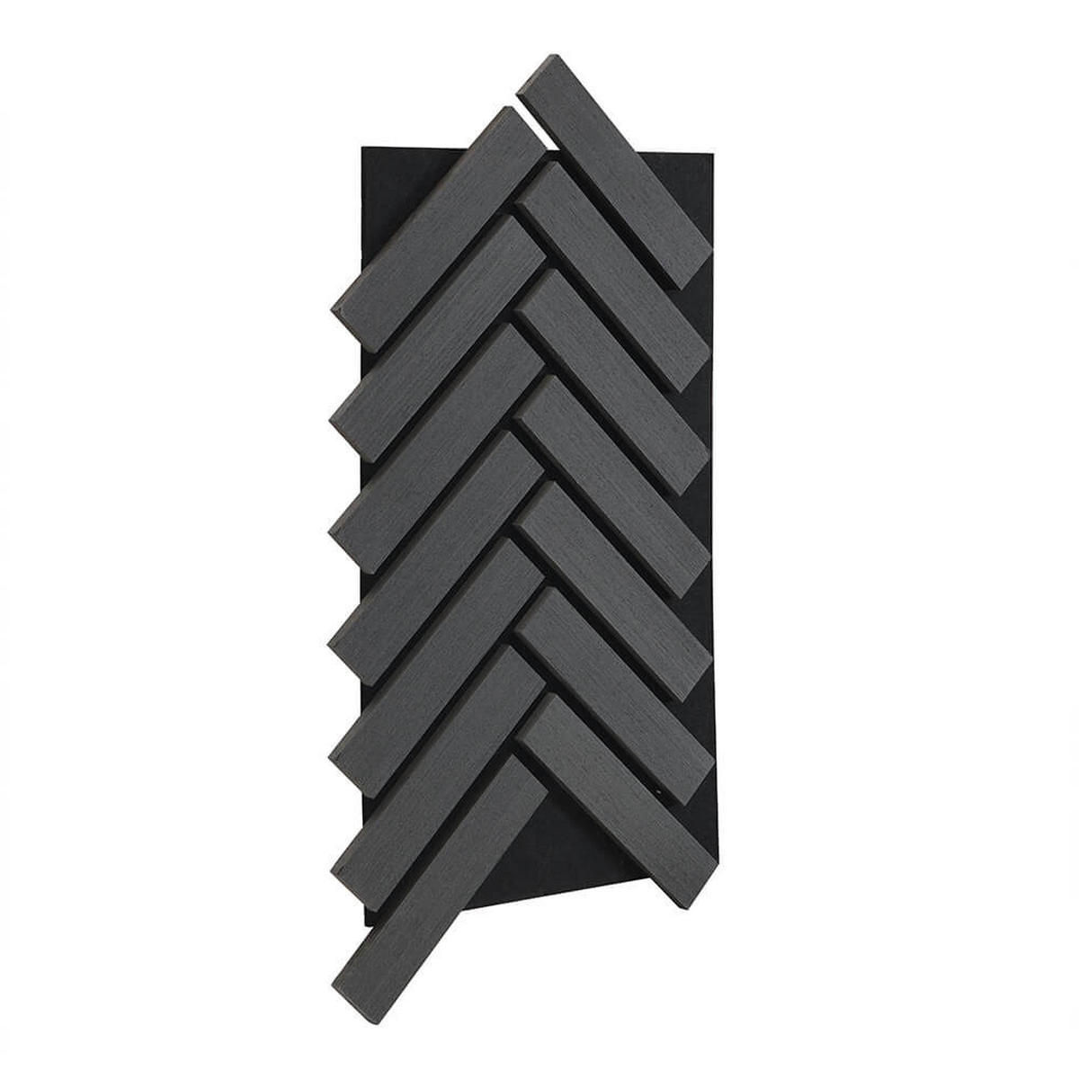 AKUSTIKPANEEL VEGA - Black Oak, 12 x Paneel - Schwarz, Holz/Textil (40.5/80/2.2cm) - Home Deluxe