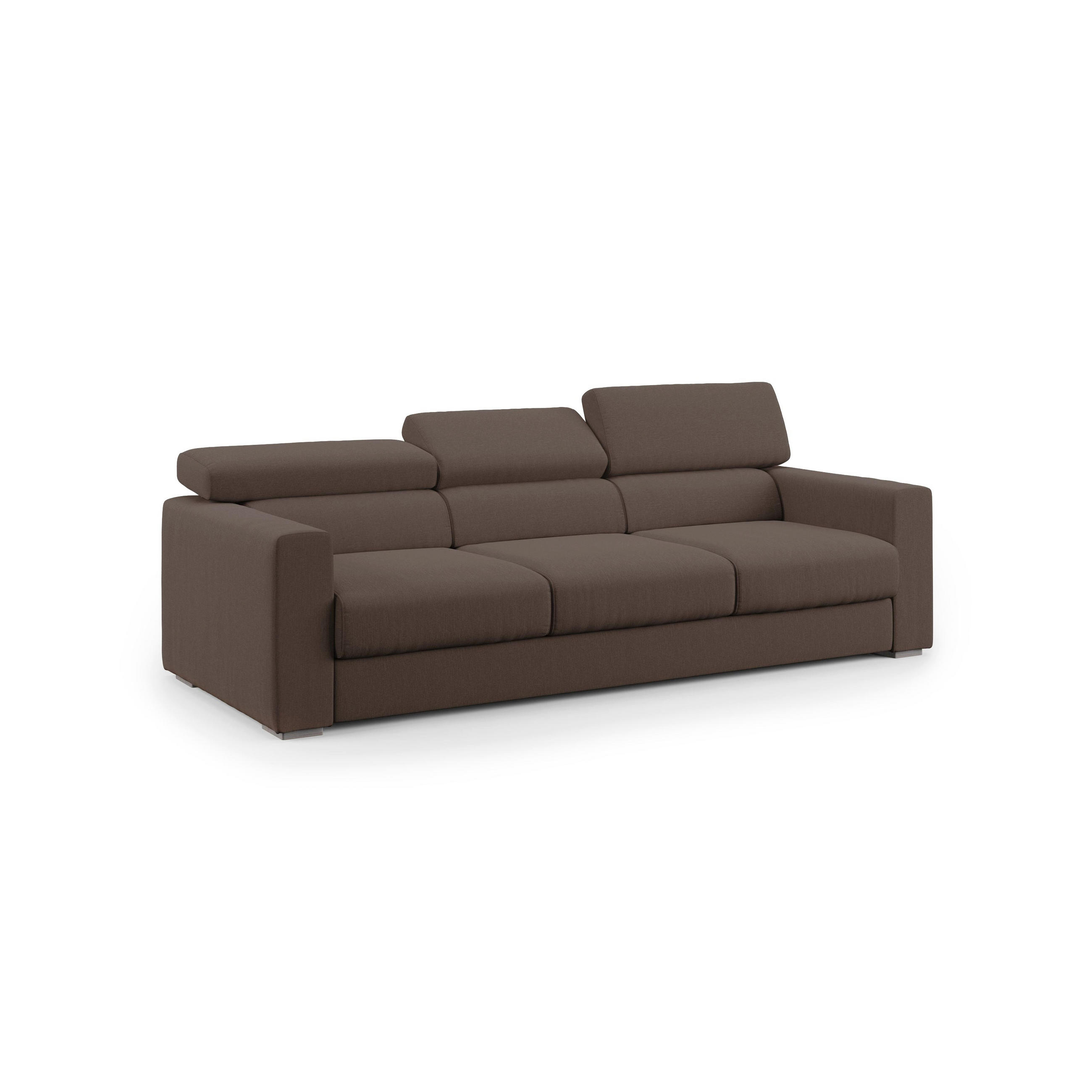 LINEARSOFA Dylan - Braun, Textil (240/74/100cm) - Divani.store
