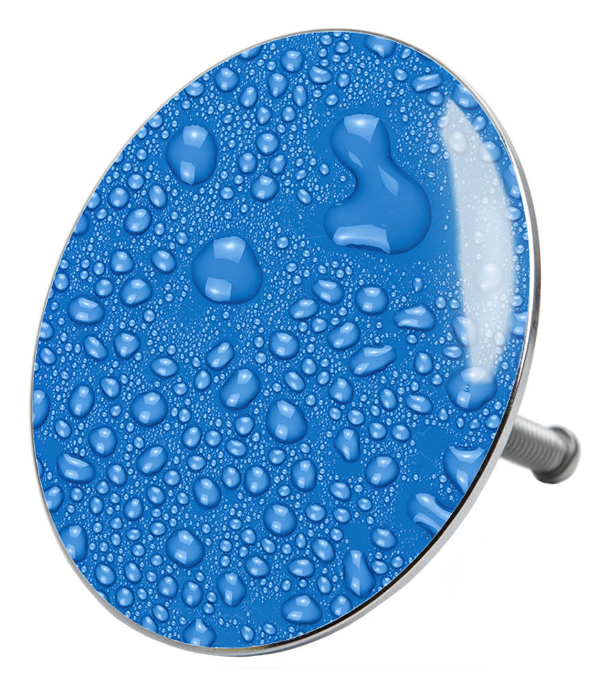 BADEWANNENSTÖPSEL Tautropfen Blau - Blau, Metall (8/10/10cm) - Sanilo