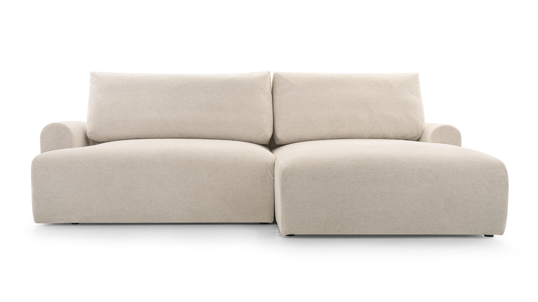 ECKSOFA mit Schlaffunktion Bordon, Creme - Creme, Textil (150/260cm) - Fedve