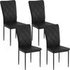 ESSZIMMERSTUHL 4er Set, Kunstleder, Schwarz - Schwarz, Kunststoff/Metall (42/94.5/59cm) - Woltu