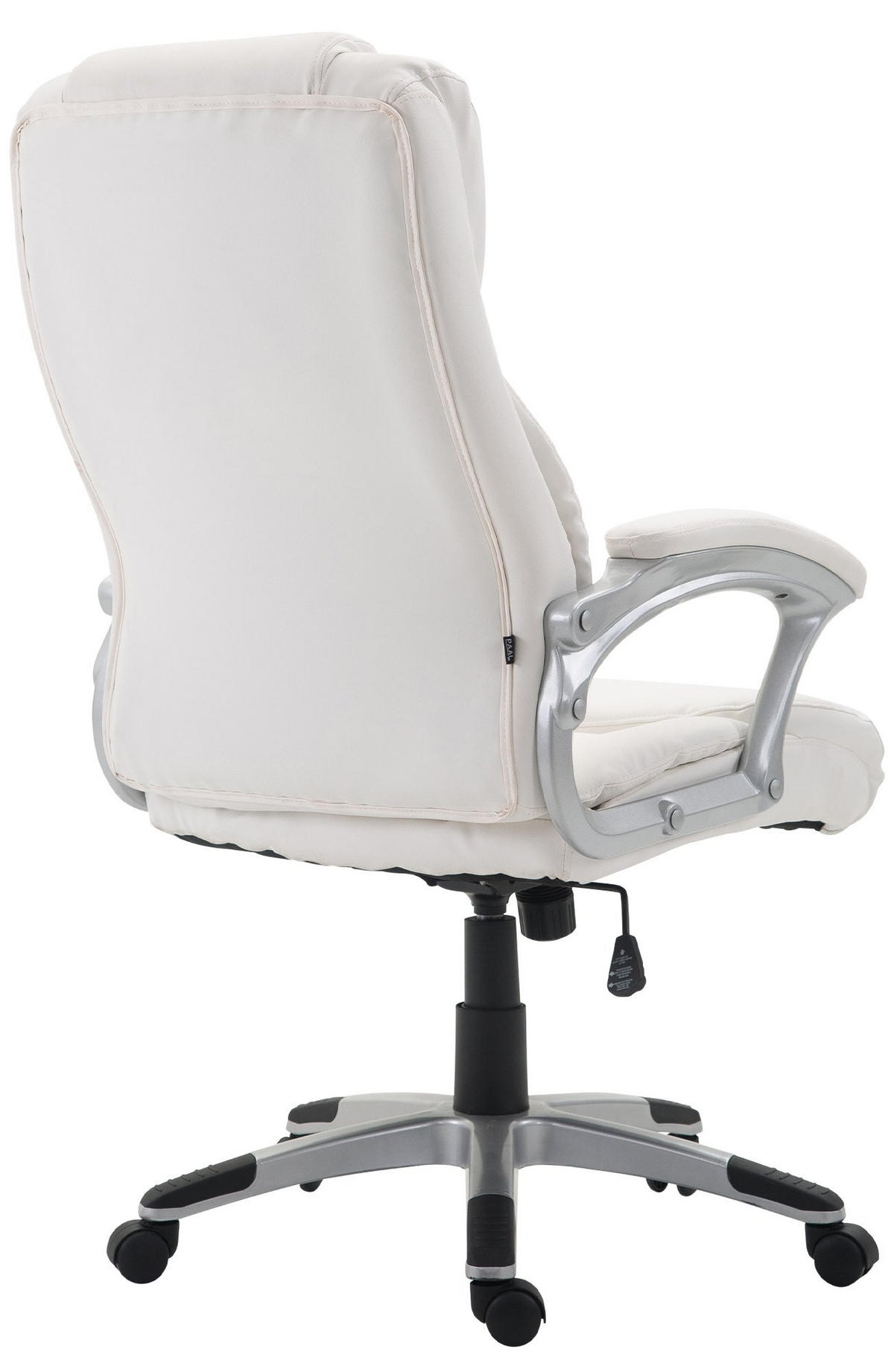 CHEFSESSEL Lederlook Weiß - Weiß/Grau, Kunststoff/Textil (65/109/73cm) - CLP