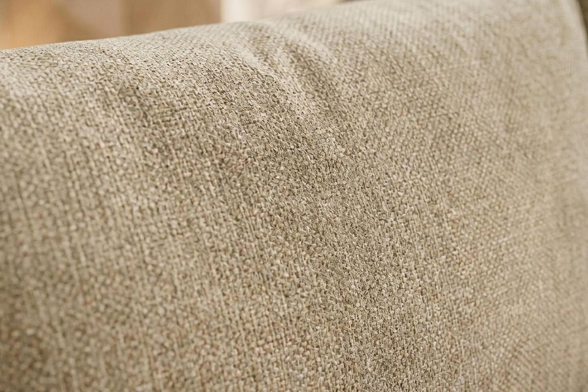SOFA AMINA Cremeweiß Flachgewebe - Creme/Schwarz, Buchenholz/Textil (228/82/101cm) - KAWOLA